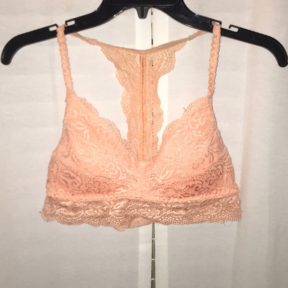pink lace bralette